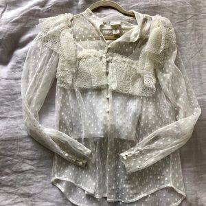 Sheer White Blouse